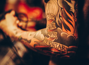 Traditional tattoo sleeve